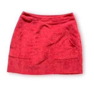Shein Burgundy Corduroy Skirt